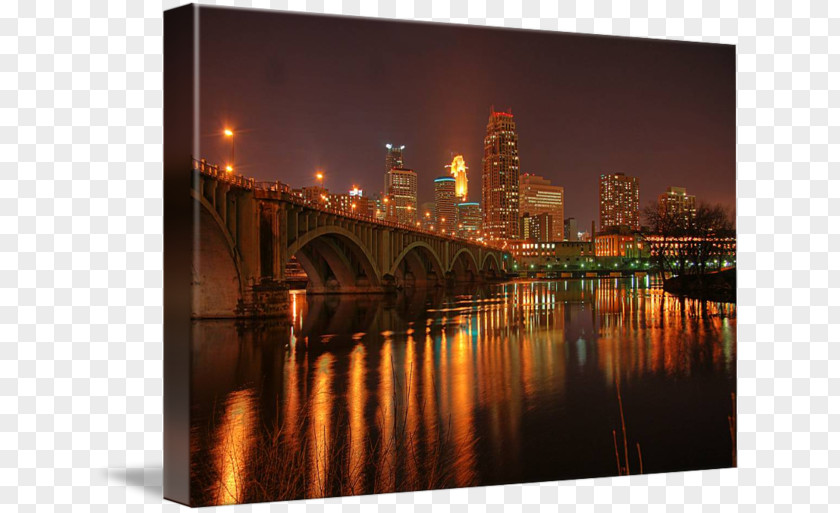 Cityscape Skyline Gallery Wrap Picture Frames Canvas PNG