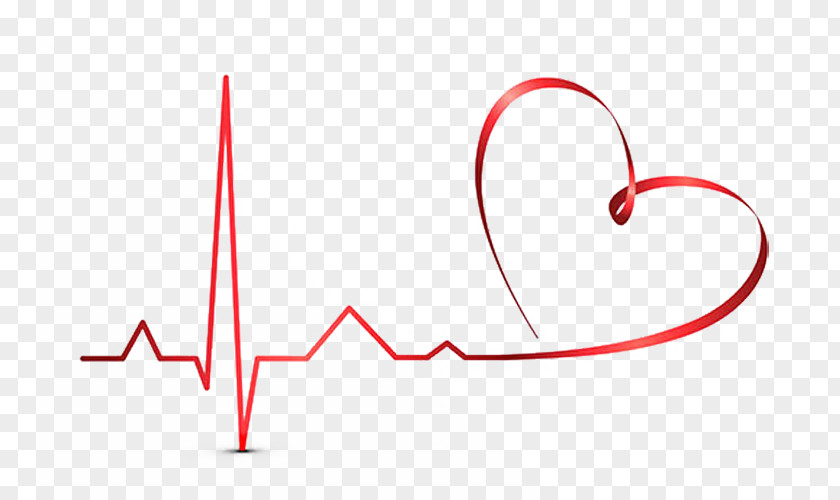 FIG Heart Shape Ribbon Electrocardiography PNG