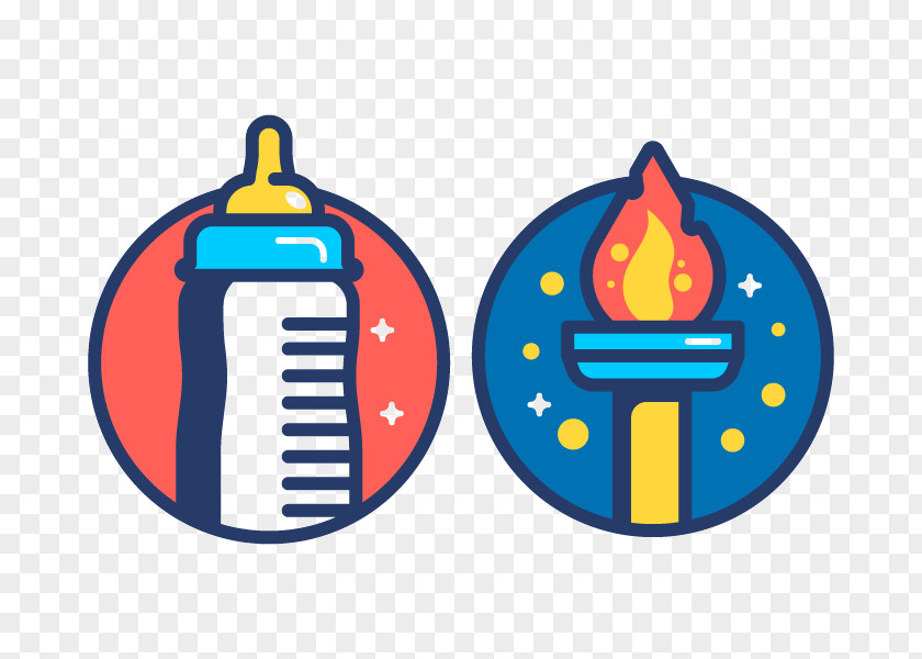 Creative Bottle Designer Badge Illustration PNG