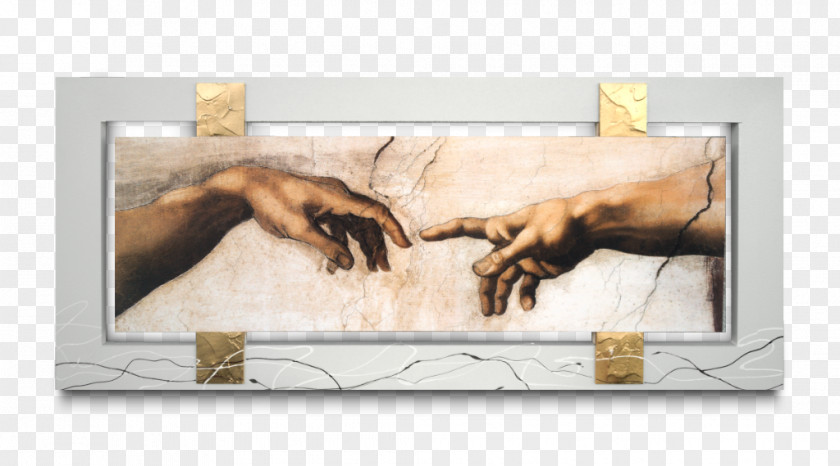 Painting The Creation Of Adam Sistine Chapel Ceiling Work Art Masterpiece PNG