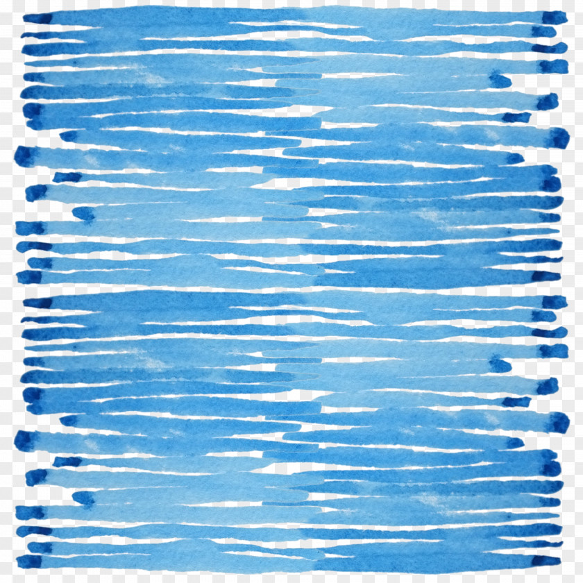 Blue Marker Pen Strokes Watercolor Painting Drawing PNG