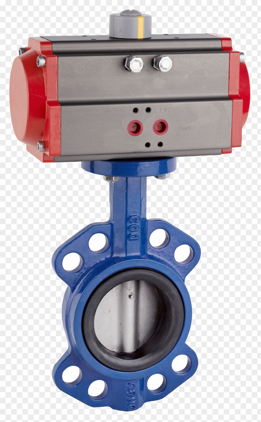 Butterfly Valve Pneumatic Actuator Pneumatics Piping And Plumbing Fitting PNG