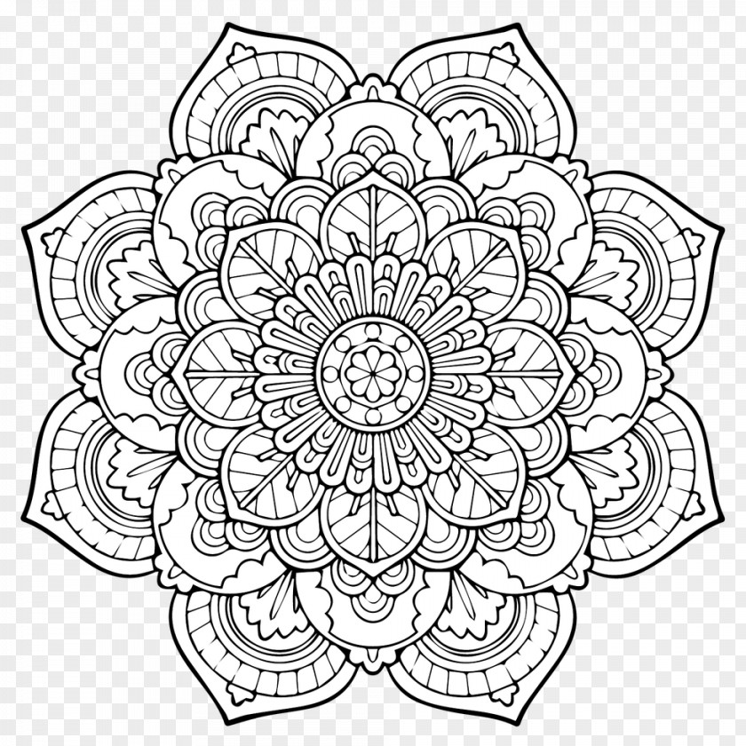 Mandala Coloring Book Buddhism Adult Child PNG