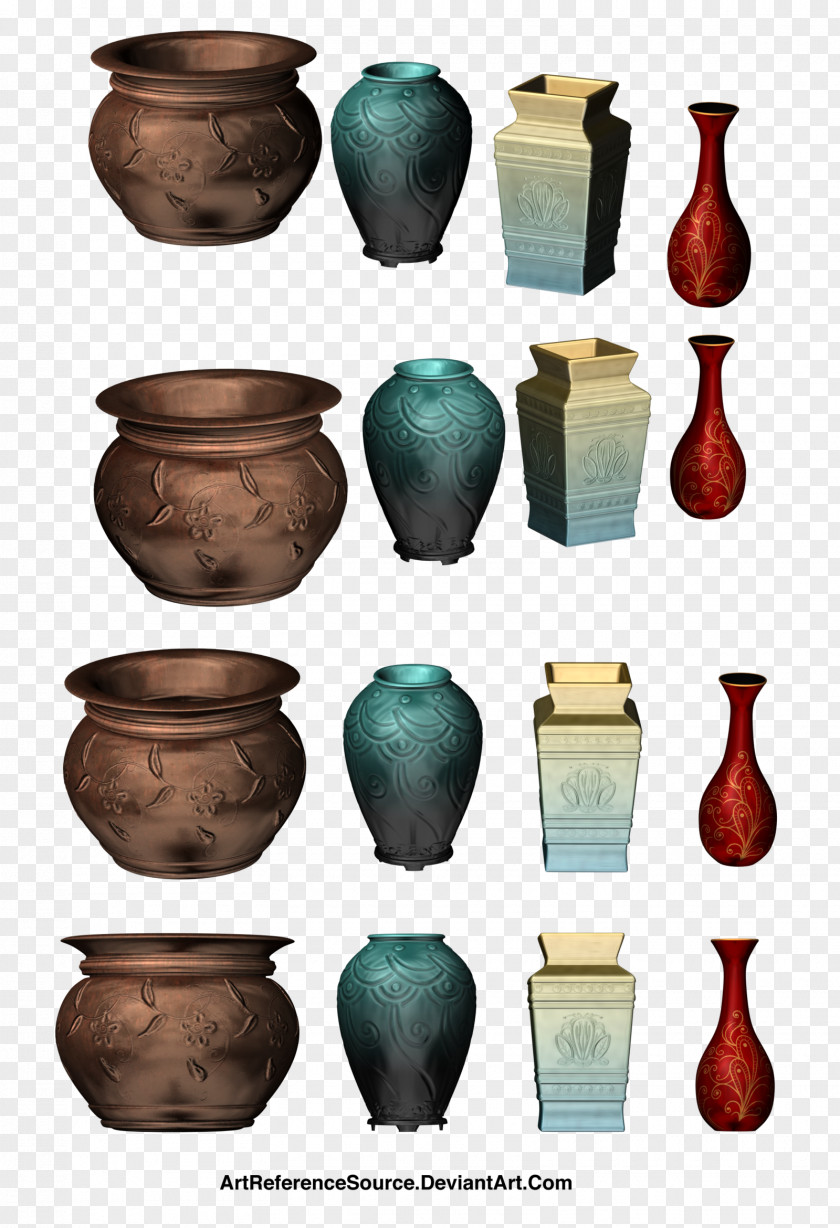 Vase Decorated In Kind Ceramic Download PNG