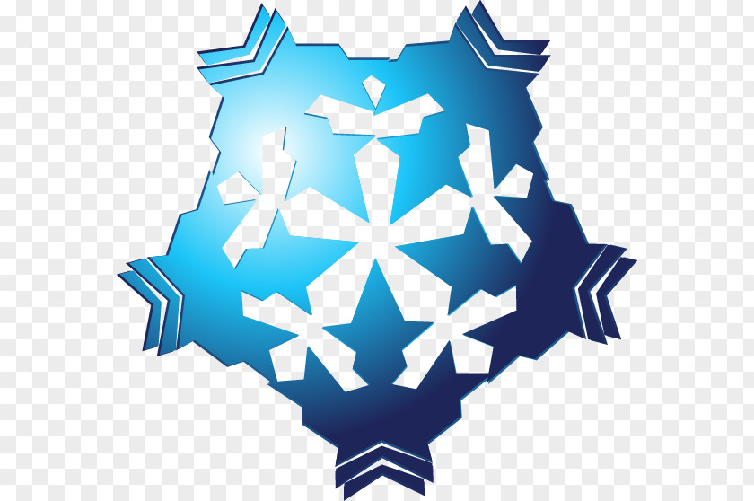 Beautiful Blue Snowflake PNG