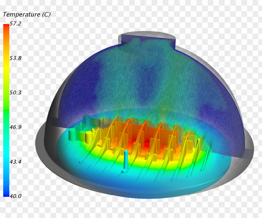 Computational Fluid Dynamics Heat Sink CFD-DEM Model Simulation PNG