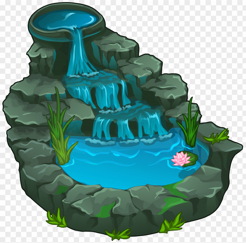 Water Garden Cliparts Waterfall Clip Art PNG