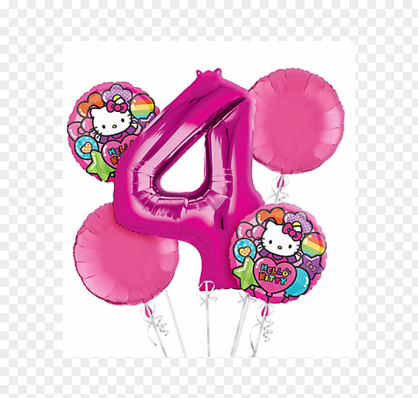 Balloon Happy Birthday, Hello Kitty Party PNG