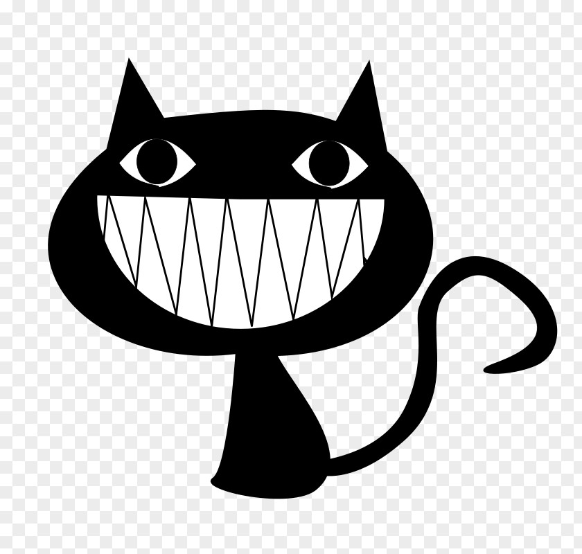 Black Cartoon Cat Happy Kitten Clip Art PNG