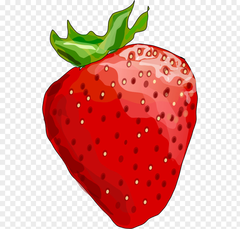 Cartoon Drawing Big Strawberry Smoothie Shortcake Fruit Clip Art PNG