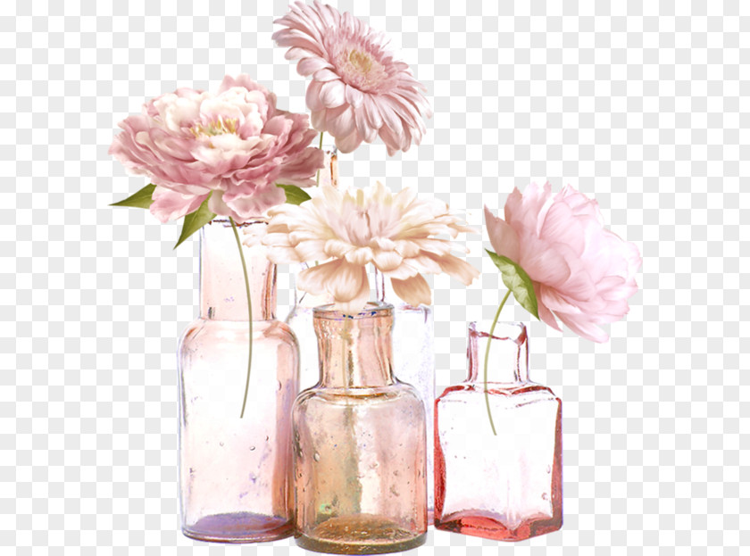 Jars Pink Flowers Vase Clip Art PNG