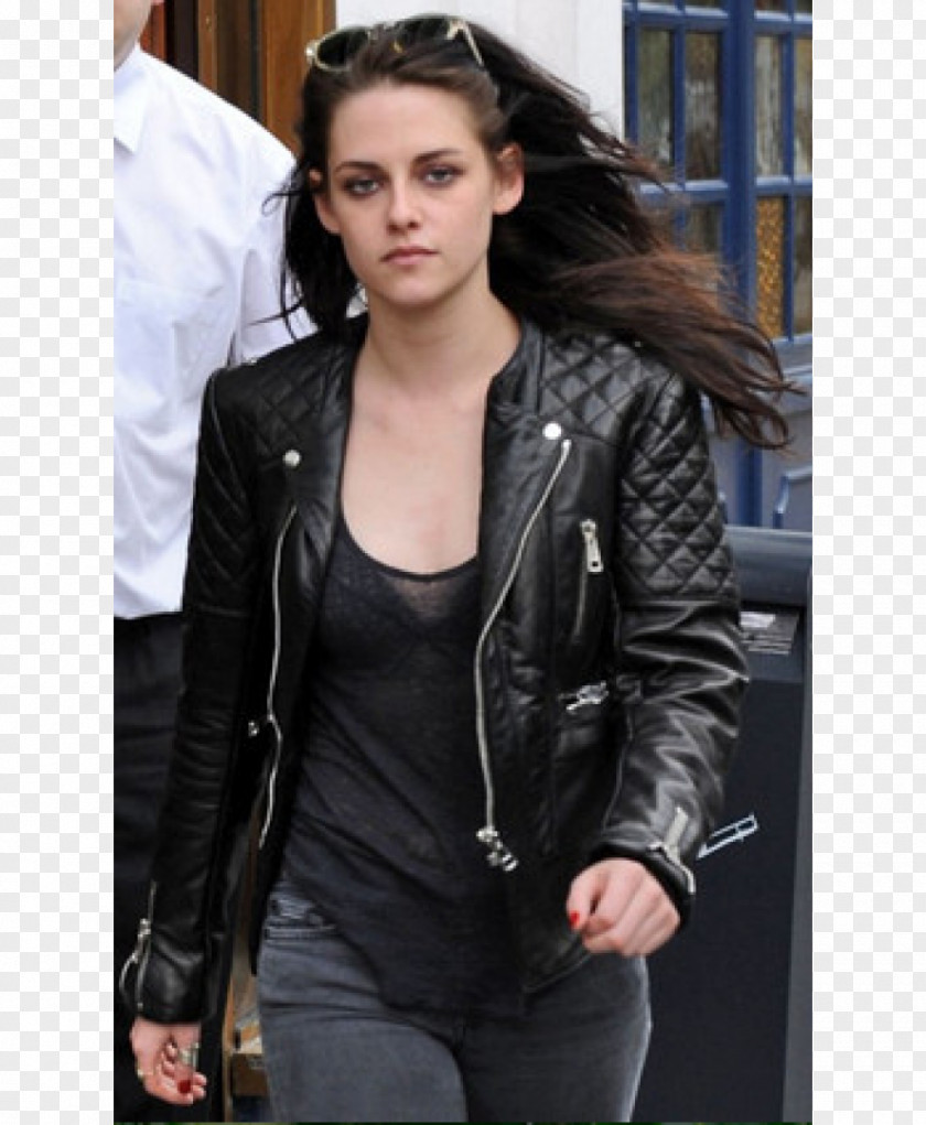 Kristen Stewart Leather Jacket Clothing PNG