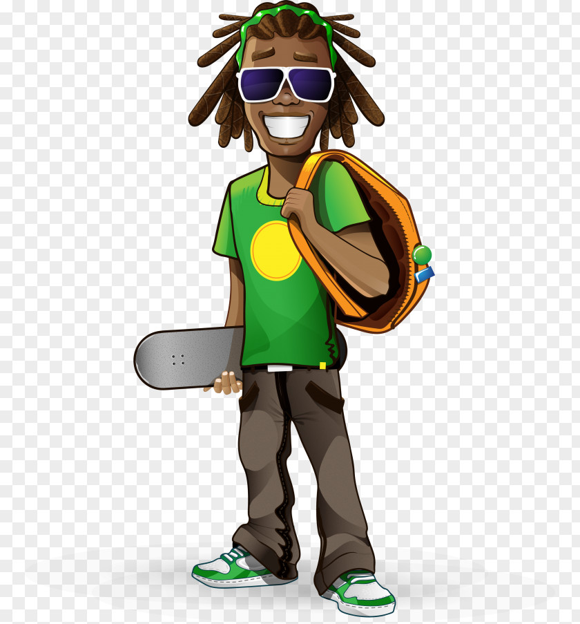 Rastaman Rastafari Cartoon Vector Graphics Drawing PNG