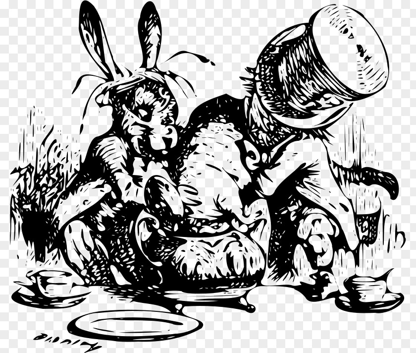 Alice In Wonderland Alice's Adventures The Mad Hatter White Rabbit Mock Turtle Tenniel Illustrations For Carroll's PNG