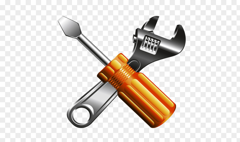 Cartoon Wrench Screwdriver Tool Adjustable Spanner PNG