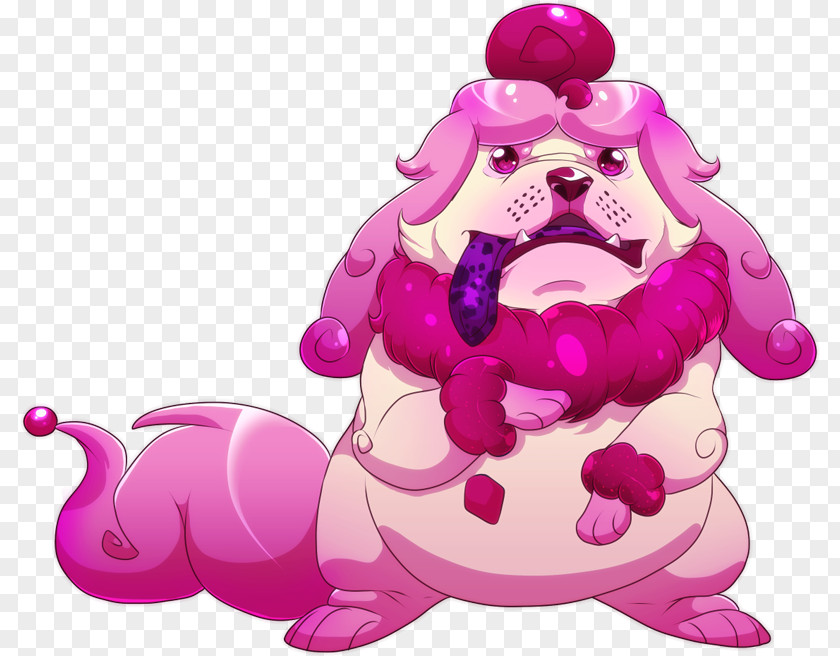 Fluffy Monster Pink M Animal Clip Art PNG