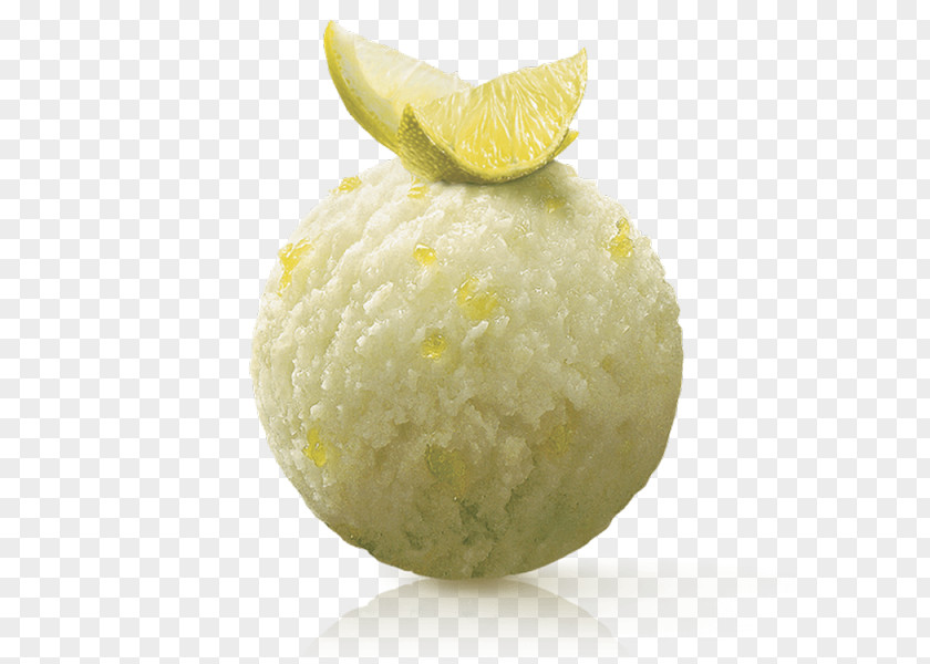 Ice Cream Sorbet Flavor Lemon PNG
