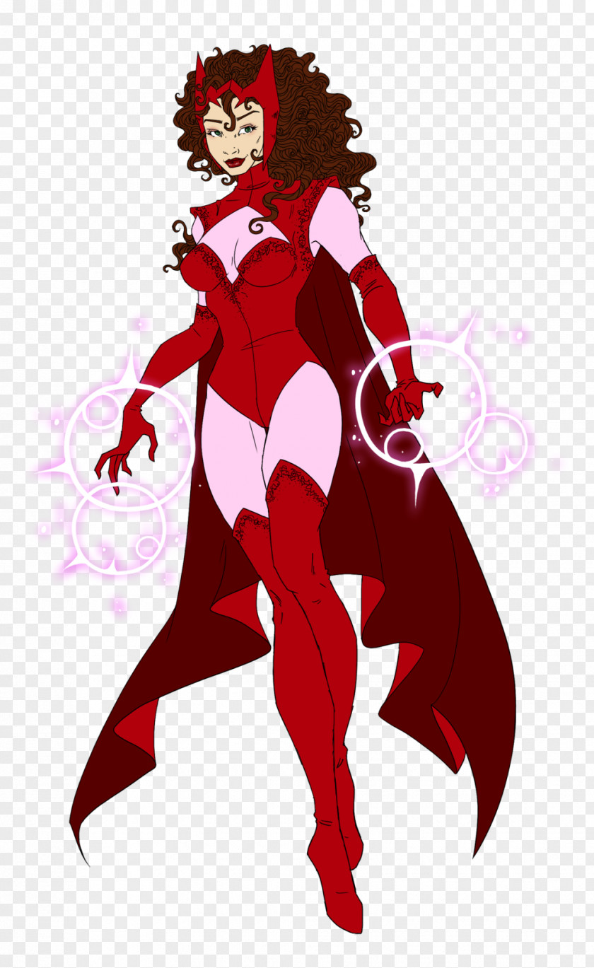 Scarlet Witch Wanda Maximoff Female Superhero Supervillain Fan Art PNG