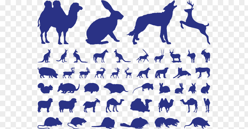 Animal Silhouettes Collection Easter Bunny Deer Rat Rabbit PNG