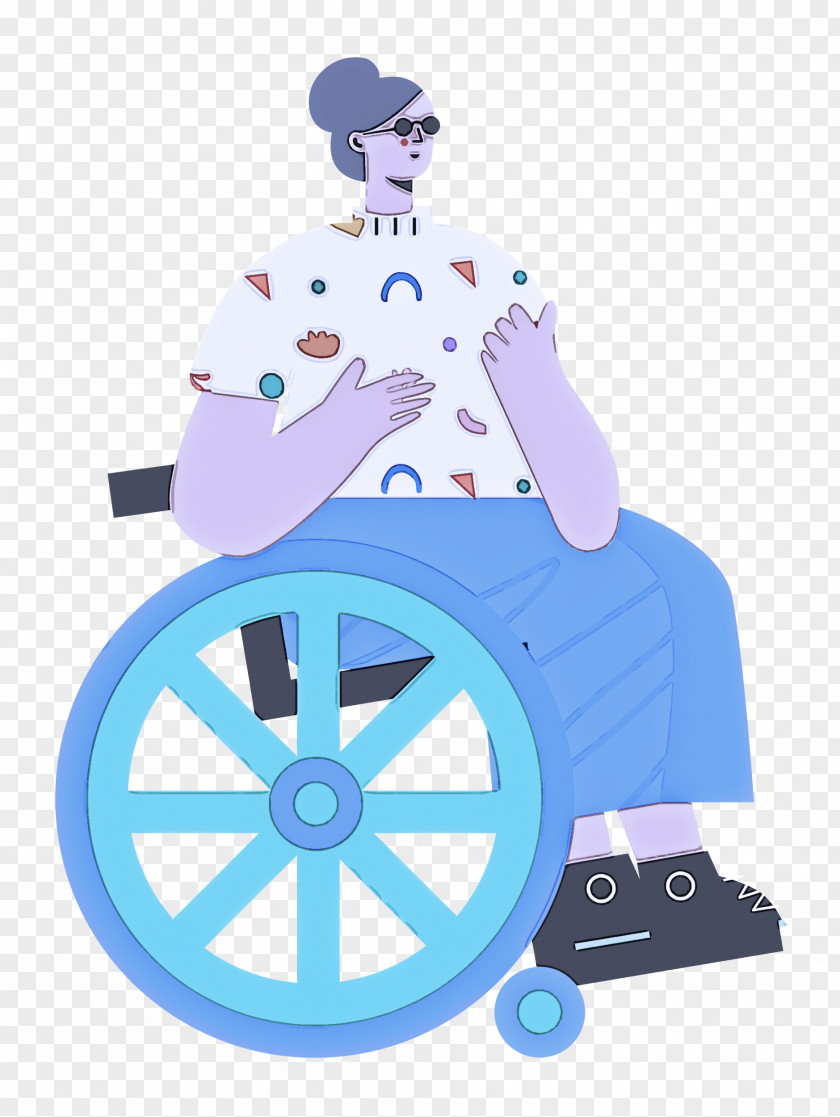 Sitting On Wheelchair Woman Lady PNG