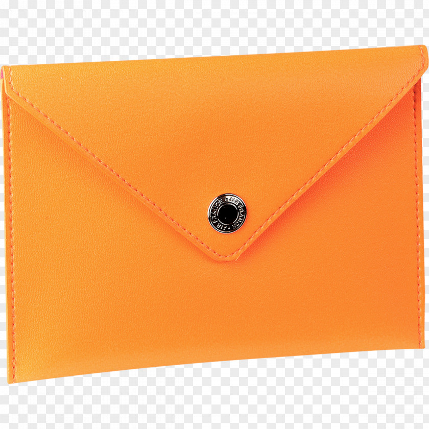 Snap Fastener Document Orange Wallet Envelope Fashion PNG