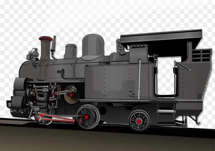 Steam Train Illustration Engine Industrial Revolution Locomotive Transport PNG