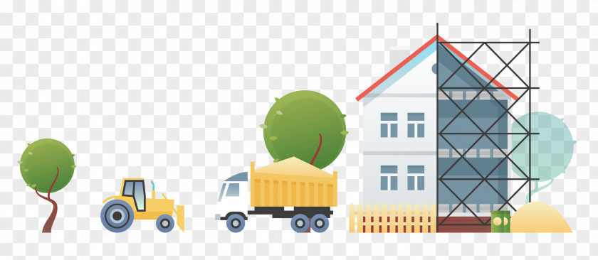 Vector House Truck Graphic Design PNG