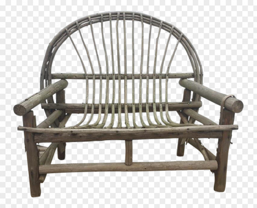Armrest Outdoor Bench Chair Design PNG