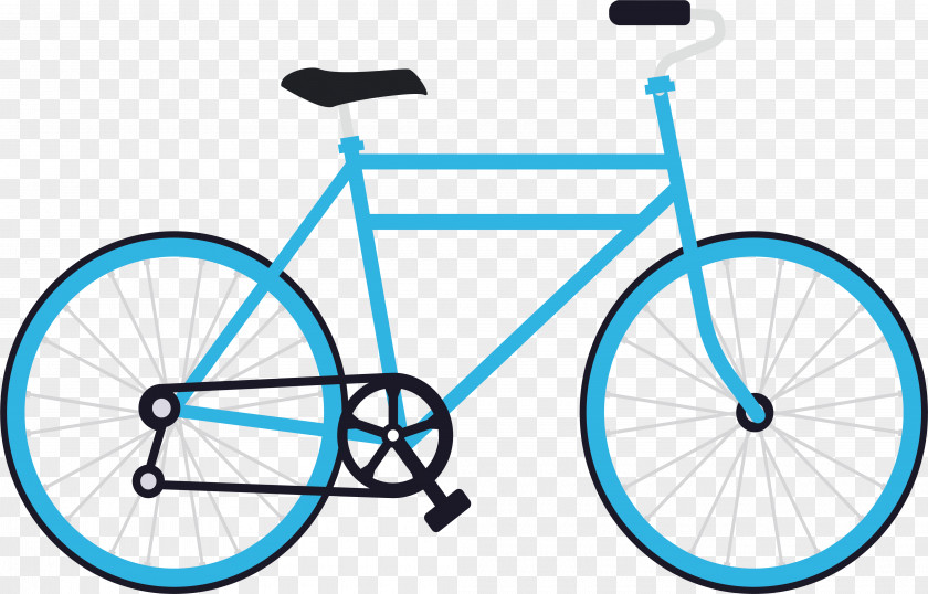 Blue Bike Felt Bicycles Bicycle Frame Cruiser Single-speed PNG
