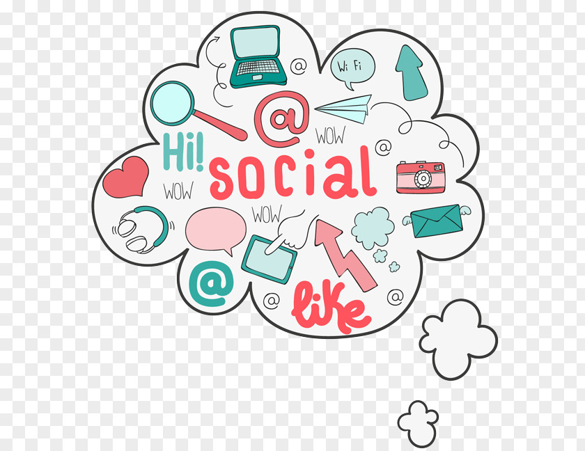 Social Media Marketing Network Computer PNG