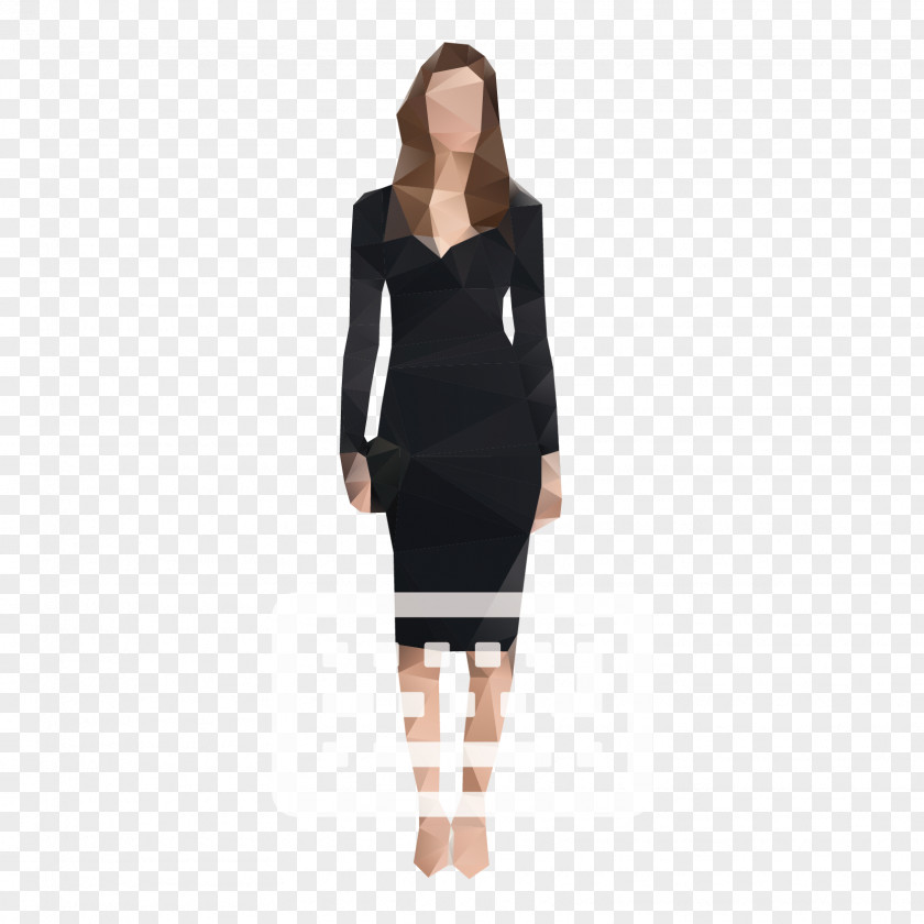 Vector Creative Business Woman Material Silhouette Cartoon Illustration PNG