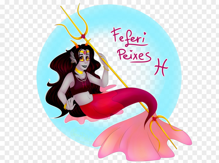 Feferi Peixes Illustration Mermaid MS Paint Adventures Homestuck Cartoon PNG