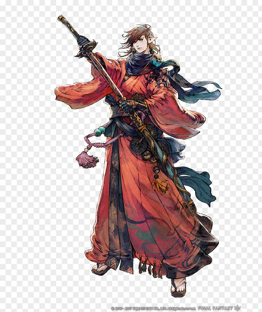 Final Fantasy Lion XIV: Stormblood Samurai Warrior Art PNG
