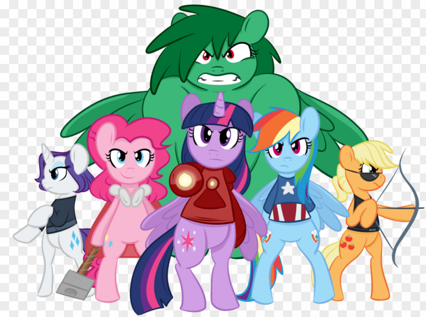 Hulk Pony Pinkie Pie Applejack Rainbow Dash PNG