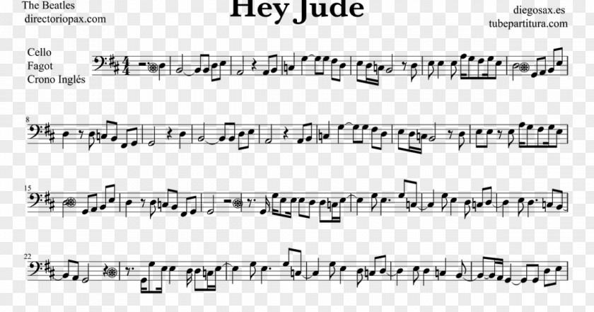 Sheet Music Alto Saxophone Hey Jude PNG saxophone Jude, sheet music clipart PNG