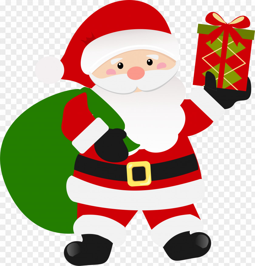 5 Santa Claus Christmas Ornament Clip Art PNG