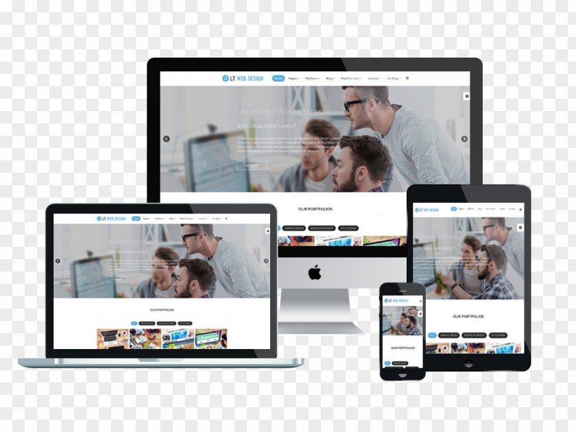 Creative Web Material Responsive Design Template System Joomla PNG