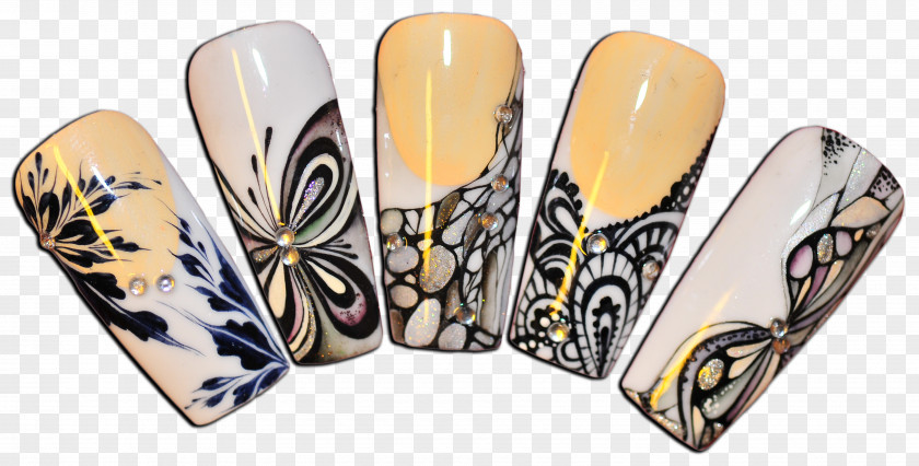 Nail Polish Butterfly Art Manicure PNG