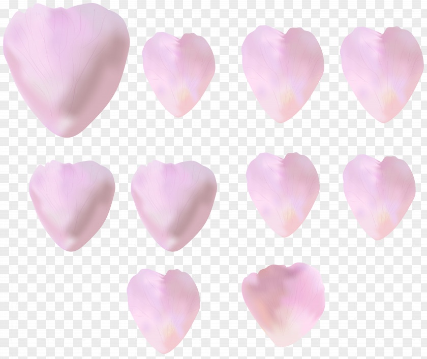 Rose Petals Hearts Clip Art Image Heart Pink Petal Balloon PNG