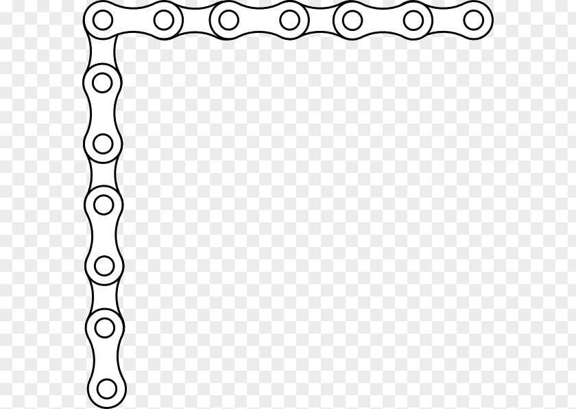 Bicycle Chain Cliparts White Black Angle Pattern PNG