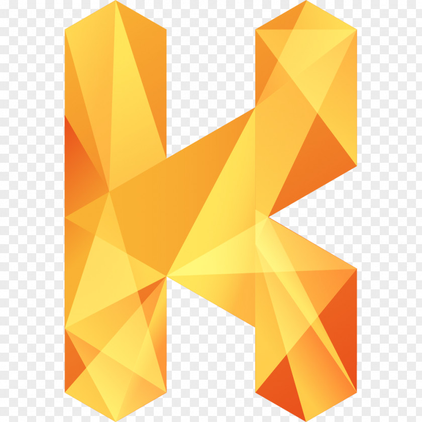 Orange Letter K Alphabet PNG