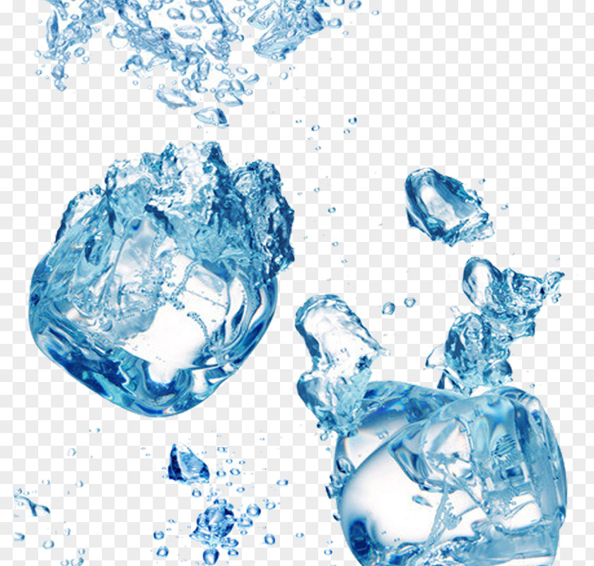 Posters Ice Cube Water Gel Melting PNG