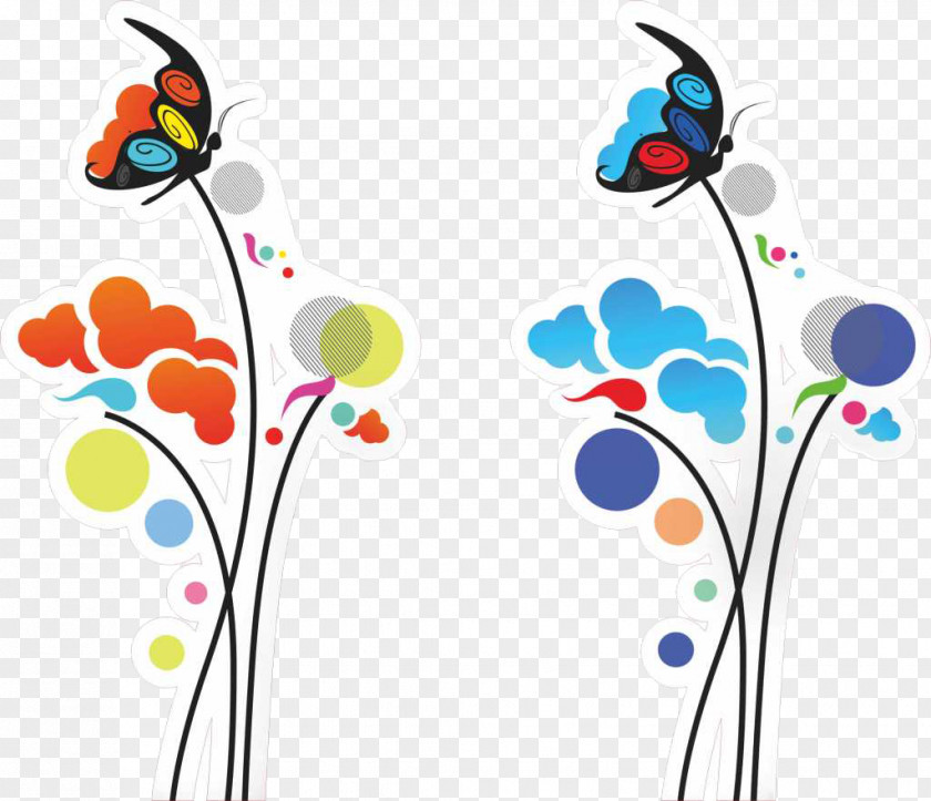 Butterfly Flower Clip Art PNG