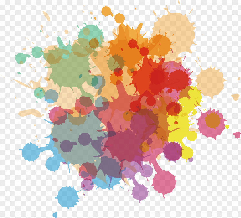 Graffiti Vector Color Pigments Ink Watercolor Painting Euclidean PNG