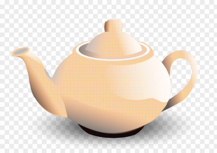 Teapot Kettle Tableware Pottery Beige PNG