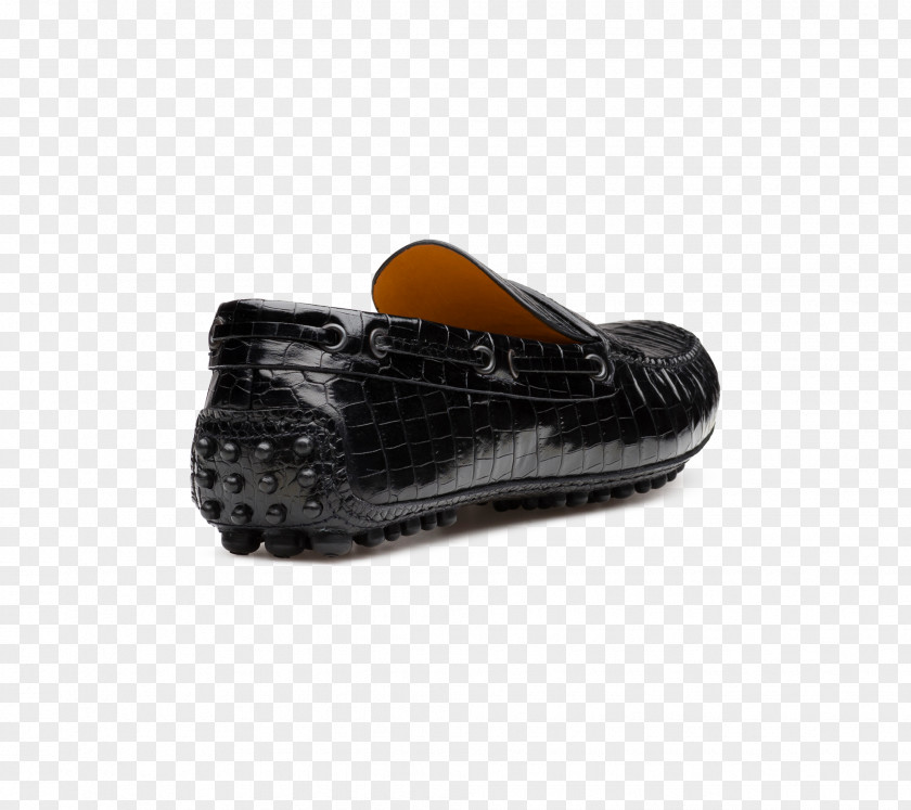 Italian Leather Walking Shoes For Women Slip-on Shoe Black M PNG