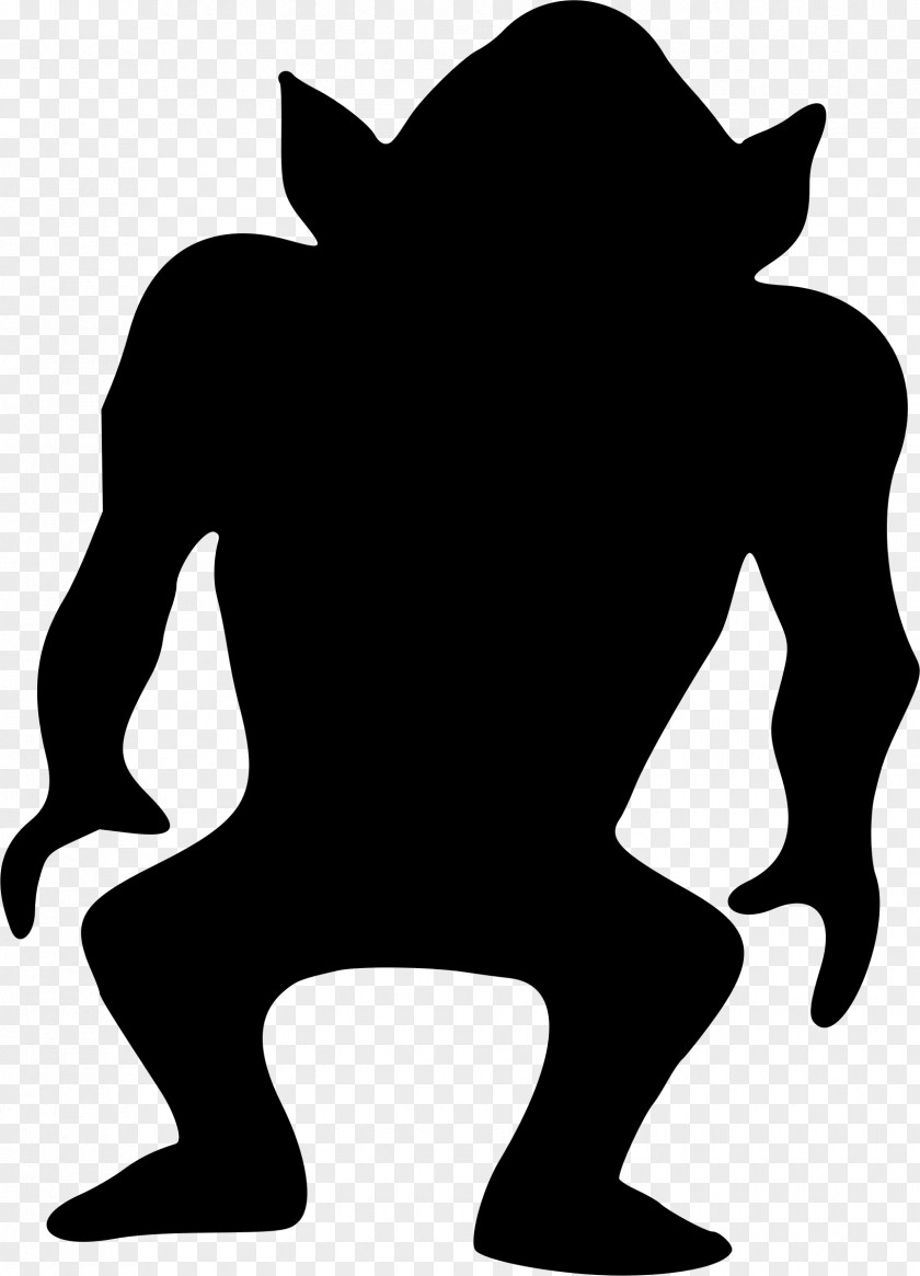 Silhouette Monster Clip Art PNG