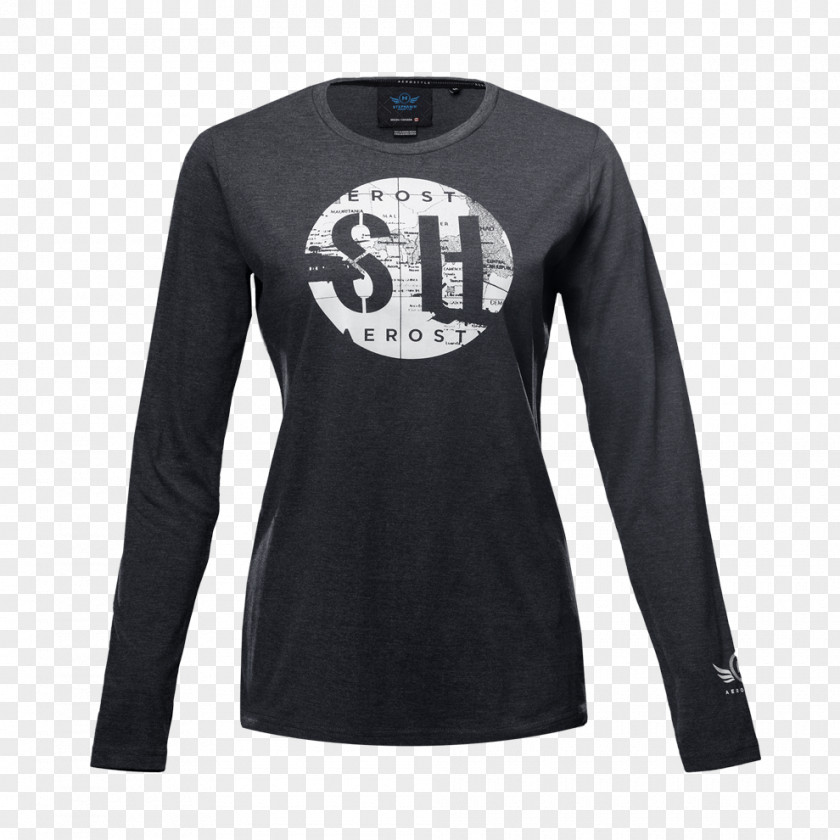 Woman T-shirt Long-sleeved Helicopter PNG