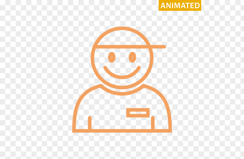 Cute Line Orange Smiley Brand Cartoon PNG