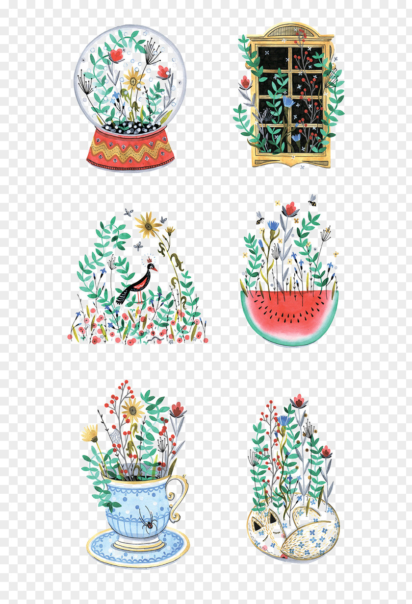 Floral Collection Illustration PNG